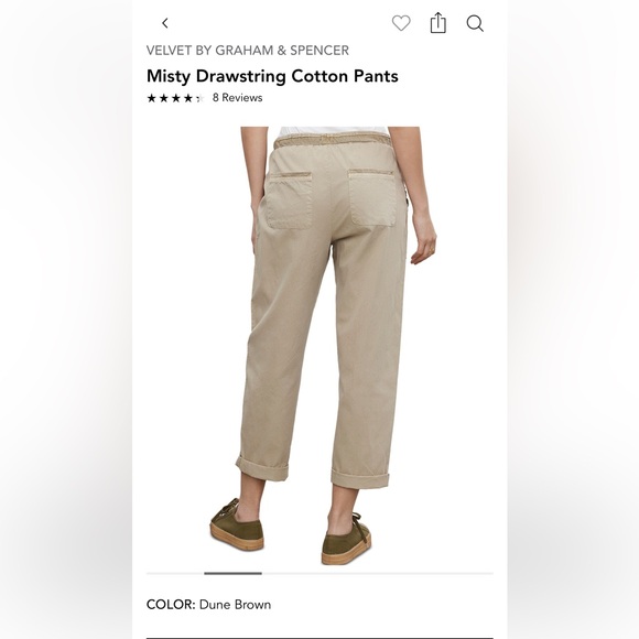 Velvet by Graham and Spencer  cotton drawstring pant 🤎 - Picture 6 of 6